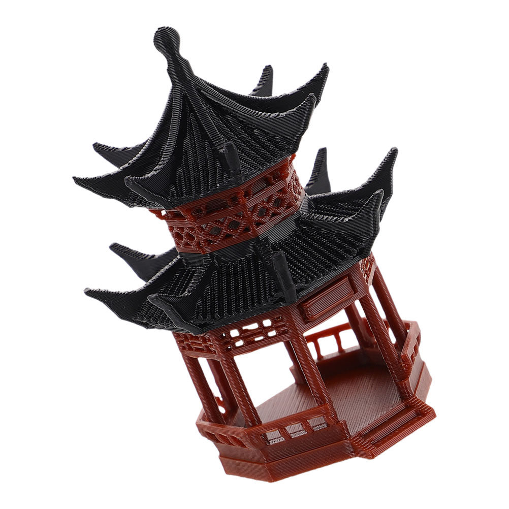 Bonsai Garden Landscape Design - Asiatische Miniatur-Pavillonskulptur für Bonsai-Landschaft, Terrarium, Aquarium,