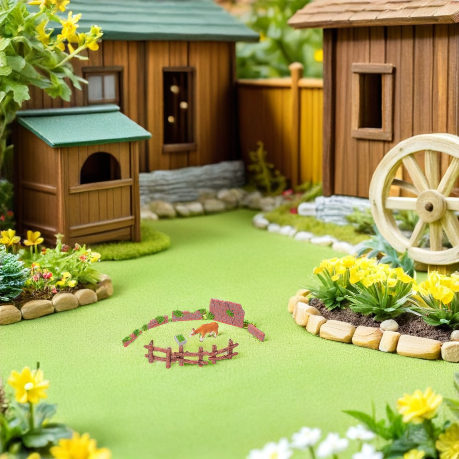16-teiliger Miniatur-Gartenzau – Bonsai Garden Landscape Design Bewertung und Preis