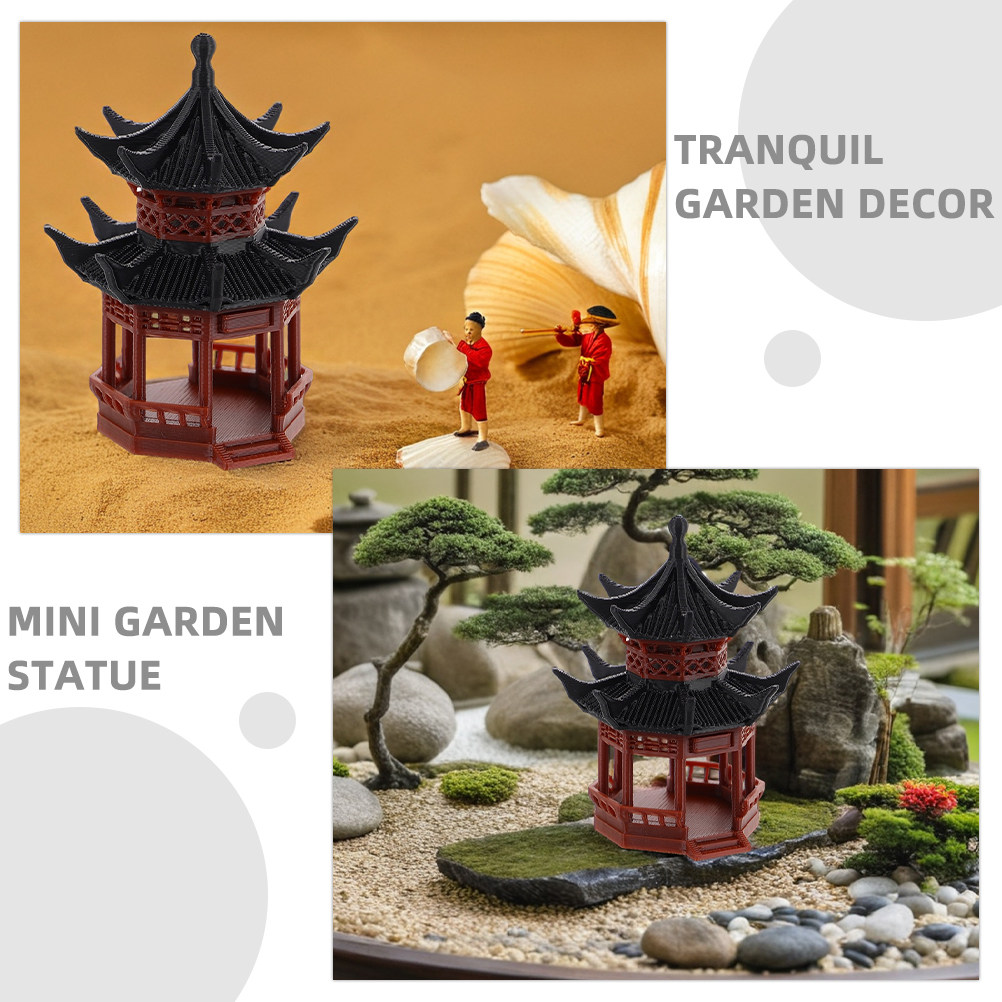 Asiatische Miniatur-Pavillonsk – Bonsai Garden Landscape Design Bewertung und Preis