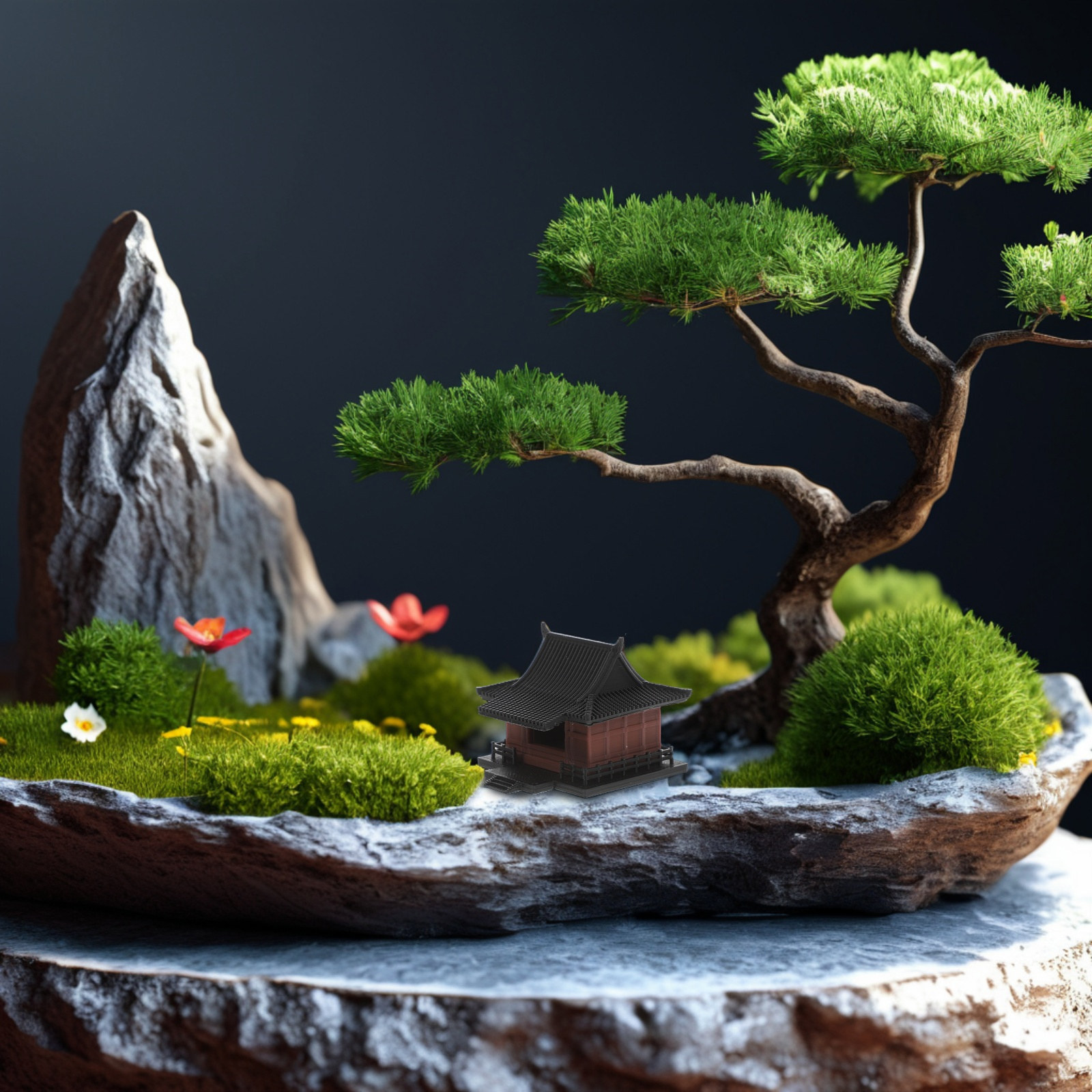 Miniatur-Pavillon im chinesisc – Bonsai Garden Landscape Design Bewertung und Preis