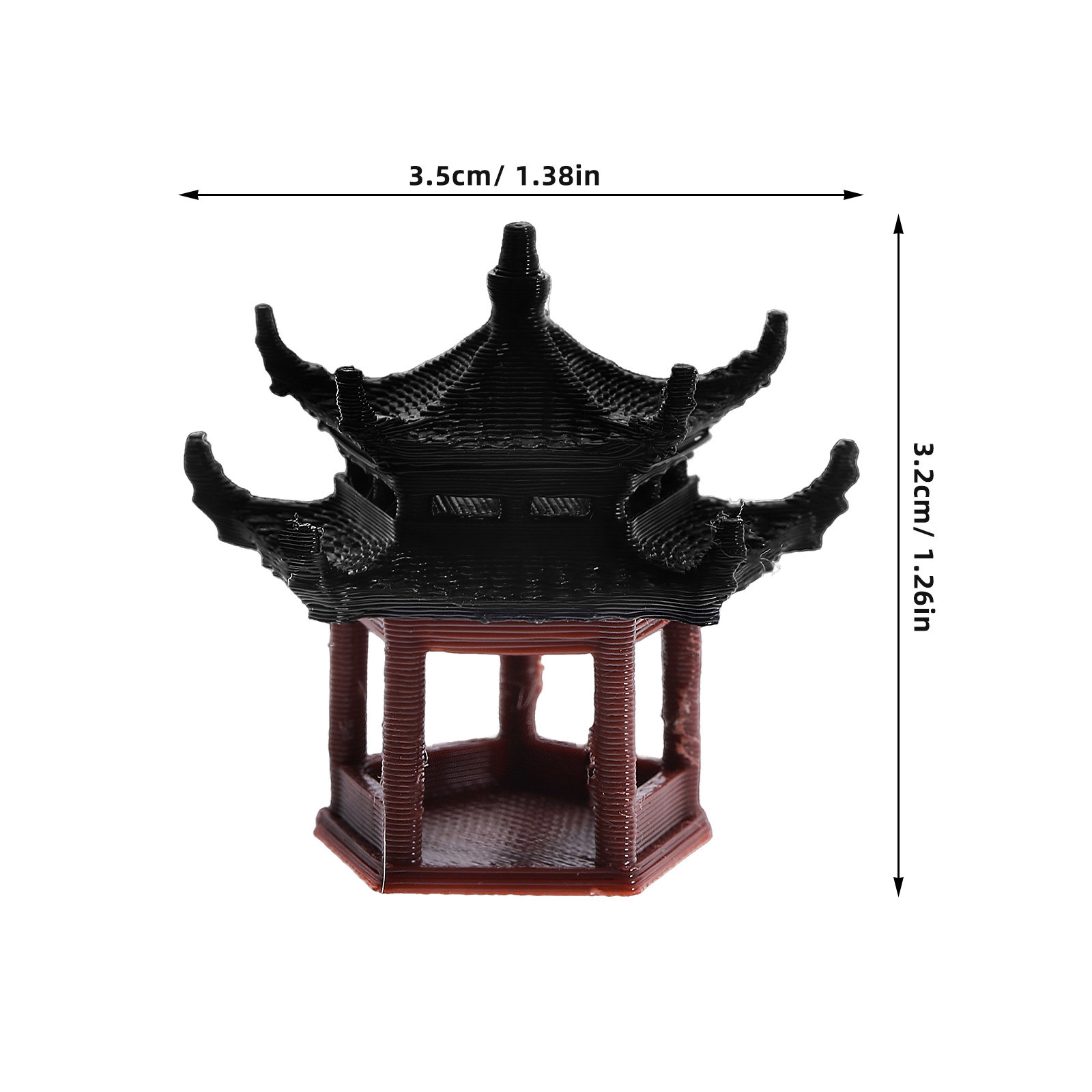 3,5 cm Mini-Pavillon-Pagoden-S – Bonsai Garden Landscape Design Bewertung und Preis